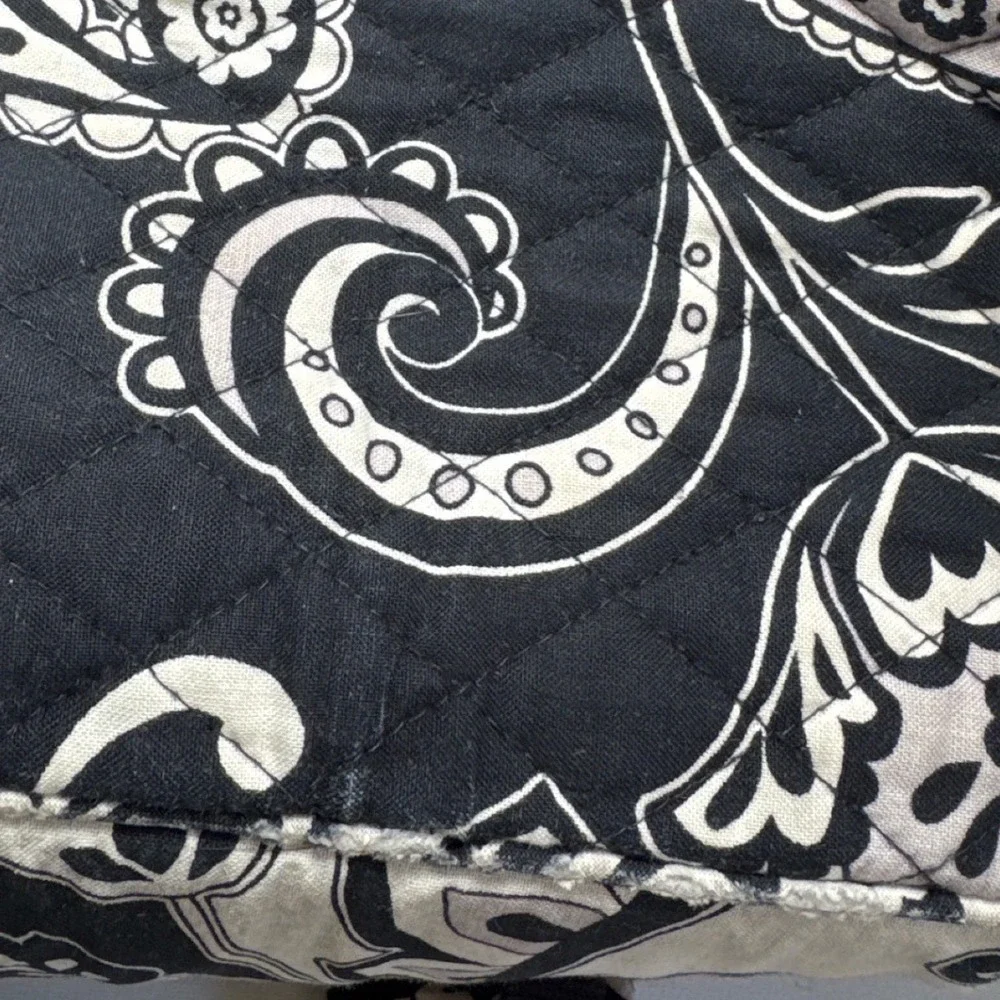 Vera Bradley Backpack Womens Large Black Midnight Paisley Quilted Cotton